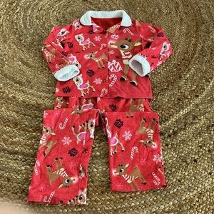 Girls Rudolph pajamas